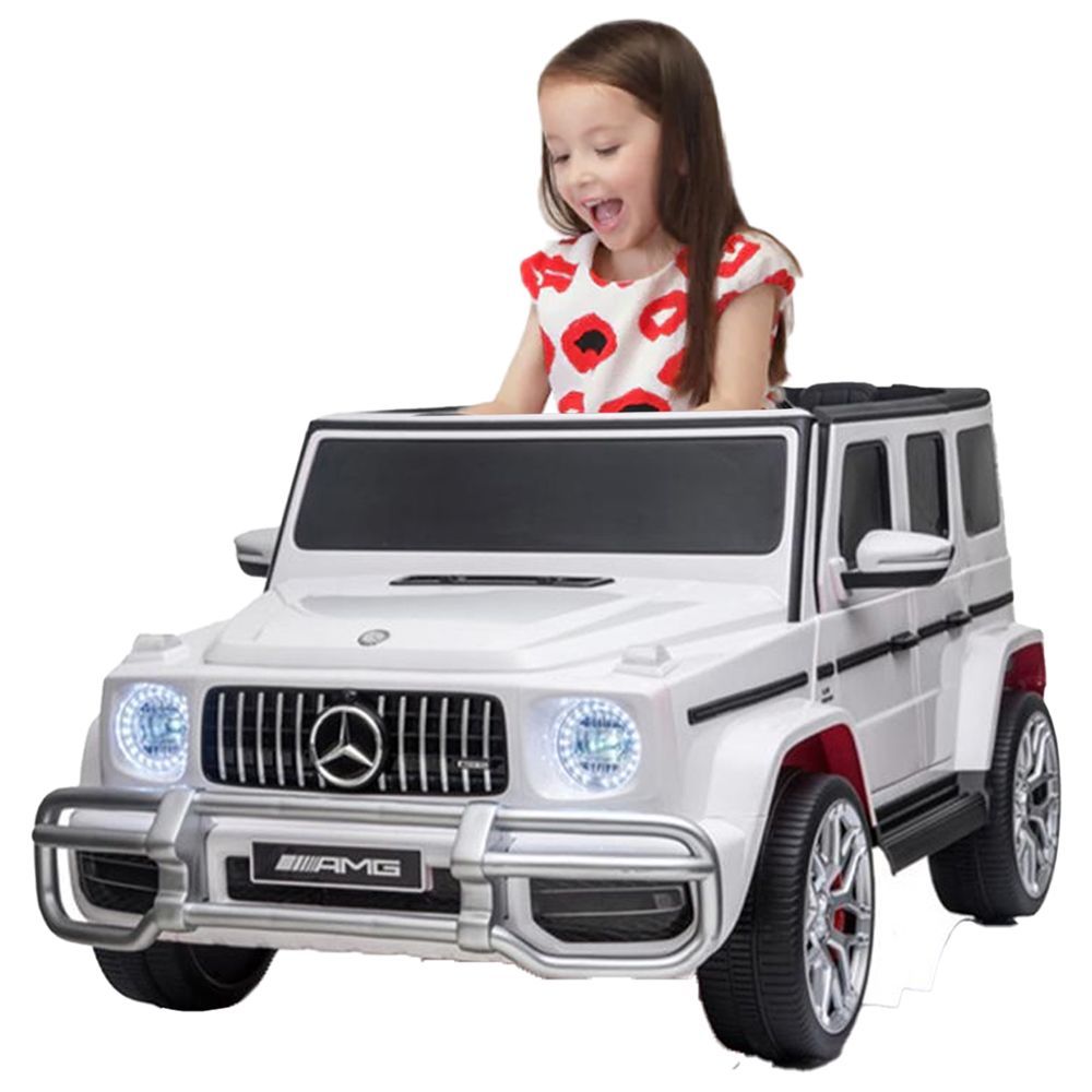 Megastar - Licensed Premium Mecedes Benz AMG G63 Ride-on 12V - White