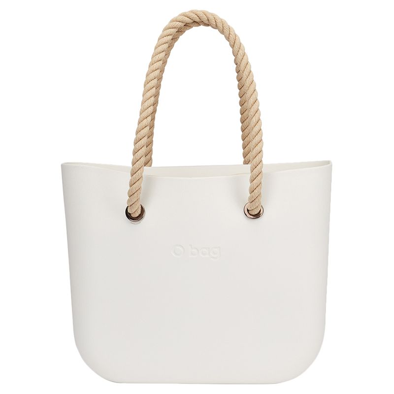 O Bag - Classic w/ Rope Sand Handles Handbag - Latte