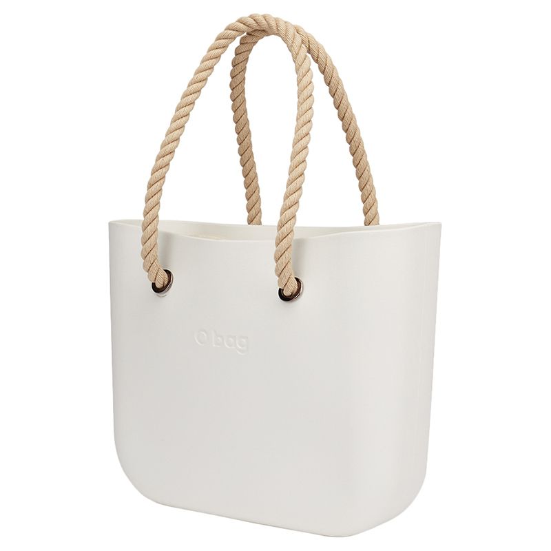 O Bag - Classic w/ Rope Sand Handles Handbag - Latte