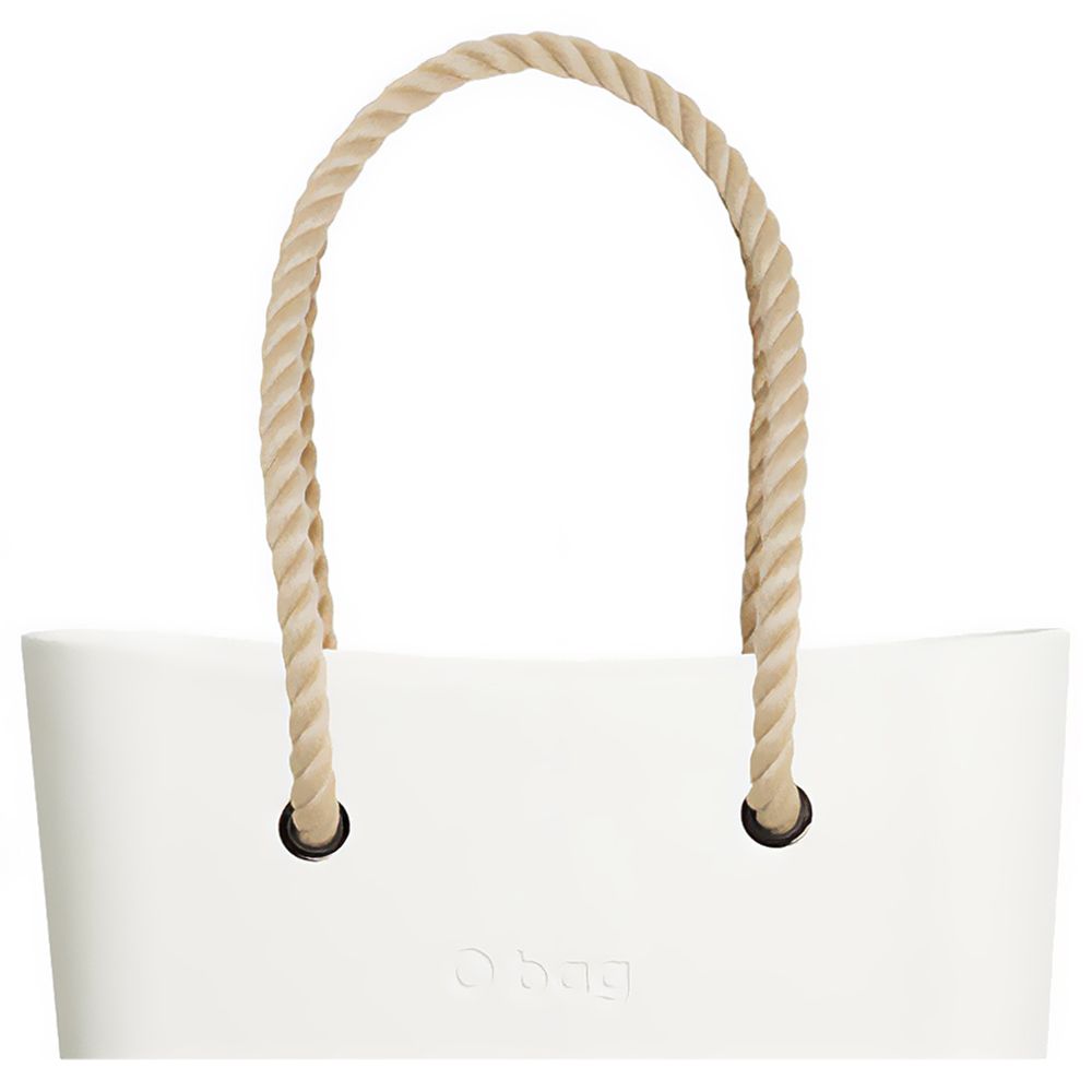 O Bag - Classic w/ Rope Sand Handles Handbag - Latte