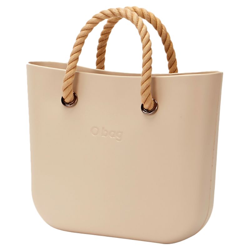 O Bag - Mini w/ Rope Handles Handbag - Sand