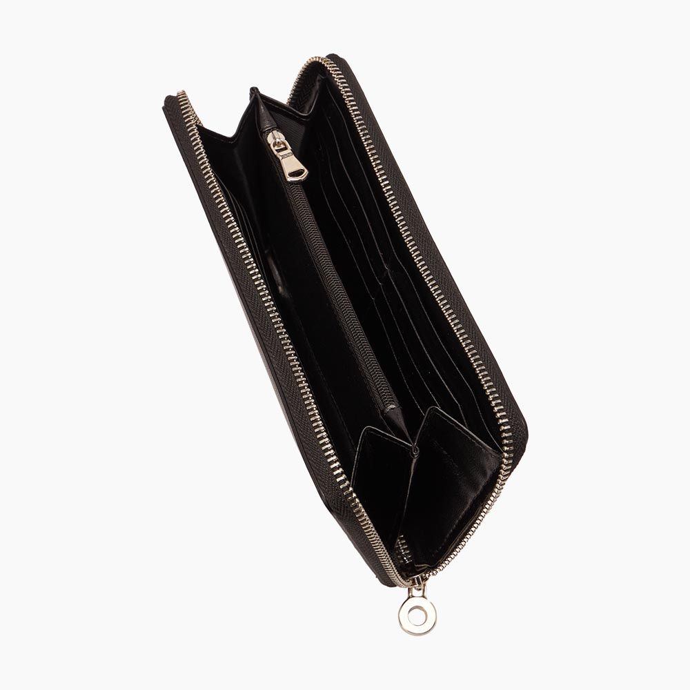 O Bag - O Wally Nappa Eco-Leather Zip Wallet In Black