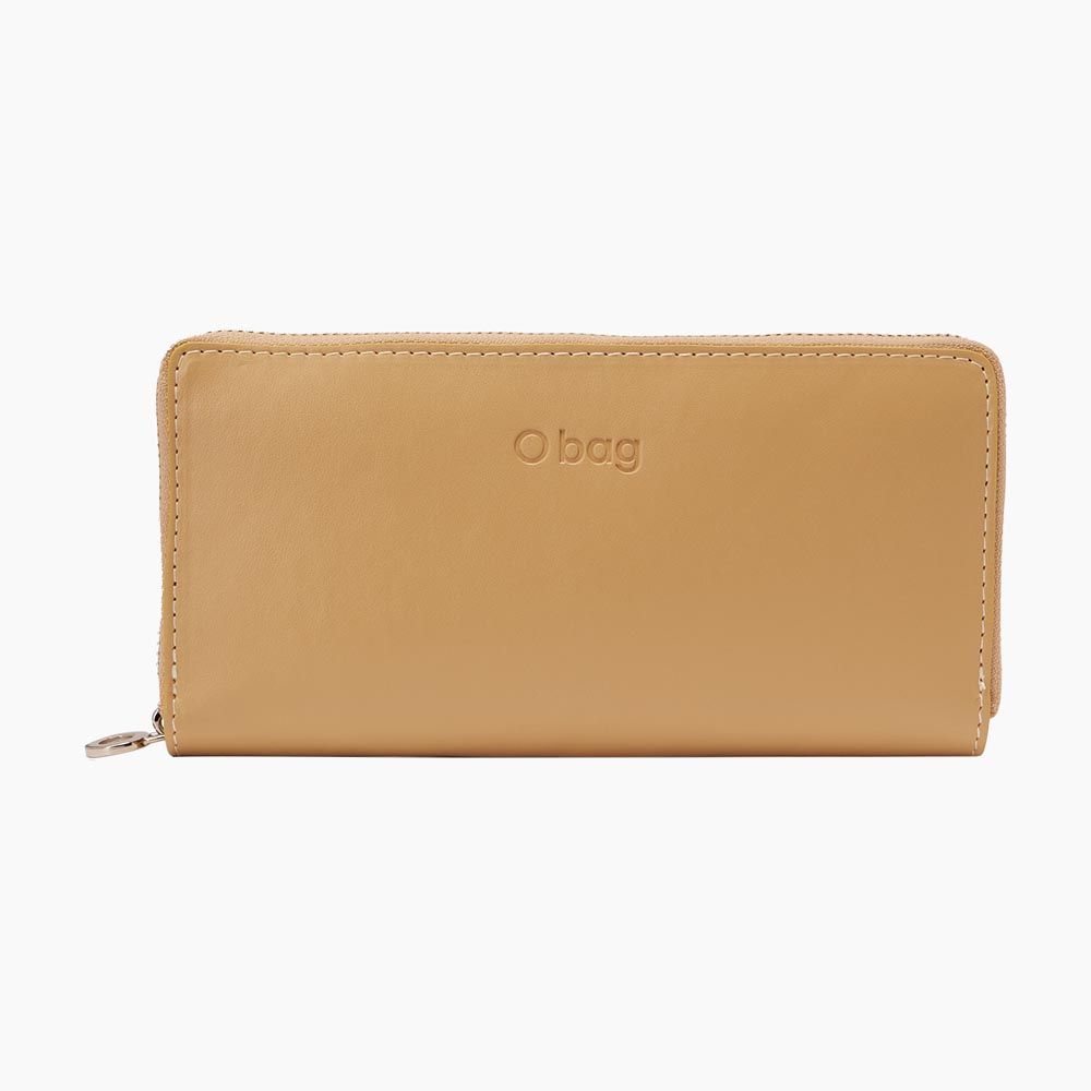 O Bag - O Wally Nappa Eco-Leather Zip Wallet In Sand