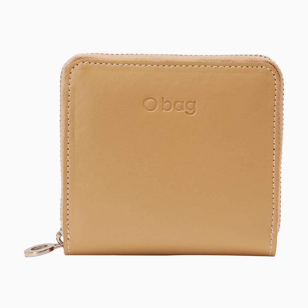 O Bag - O Half Wally Nappa Eco Leather Zip Mini Wallet - Sand