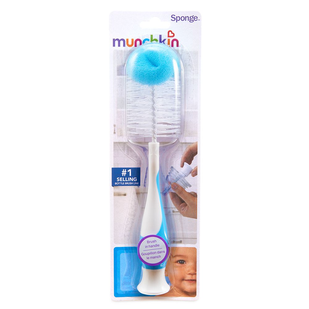 Munchkin - Sponge Bottle Brush - Blue