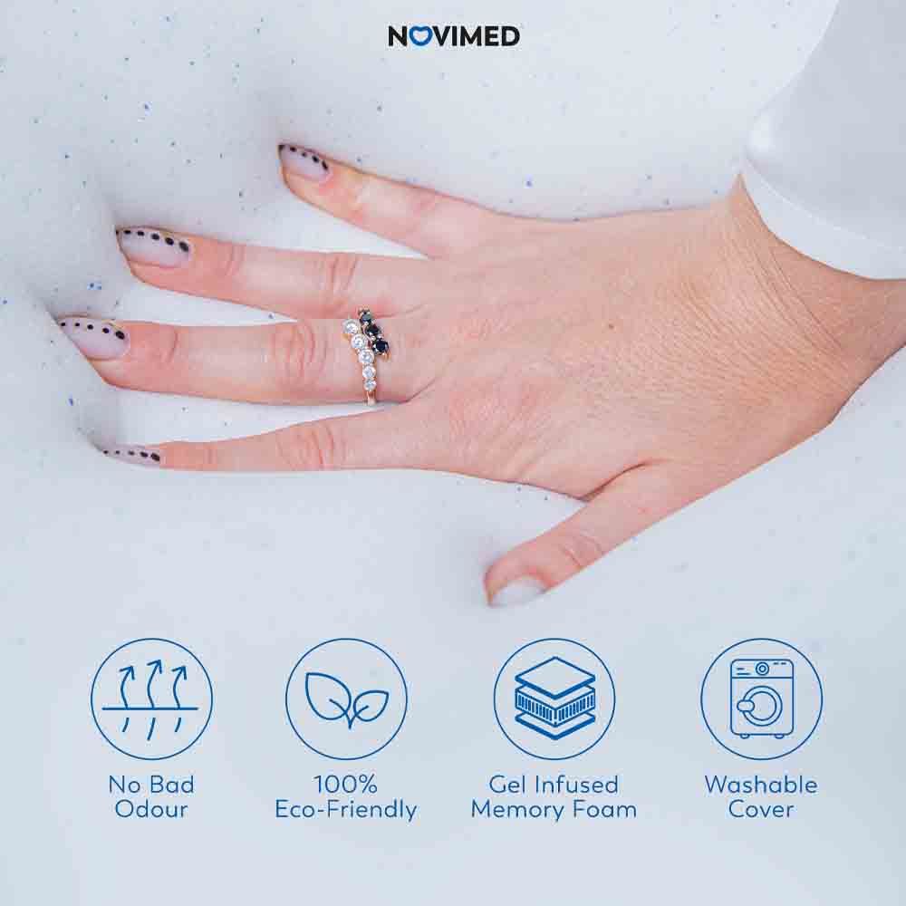 NOVIMED - Orthopedic Cooling Gel Memory Foam Cervical Pillow