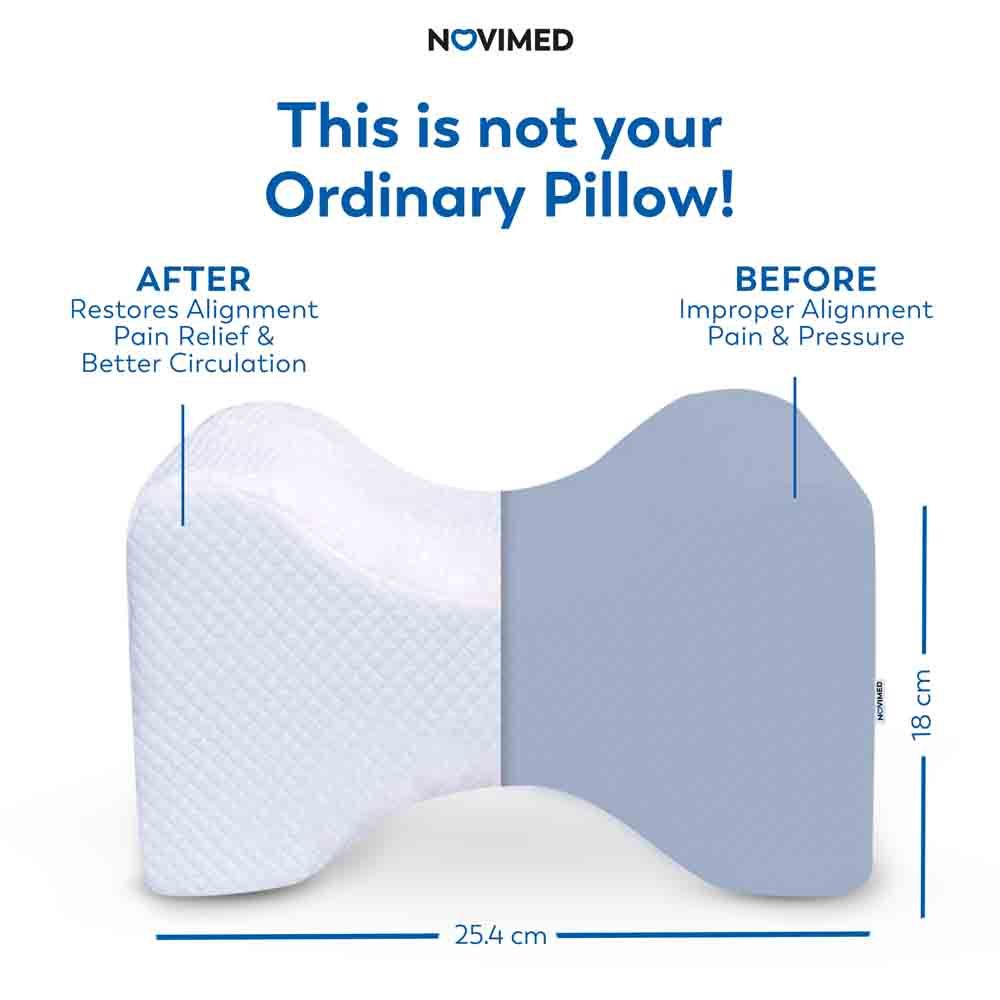 NOVIMED Orthopedic Knee Pillow for Sleeping & Post Pregnancy