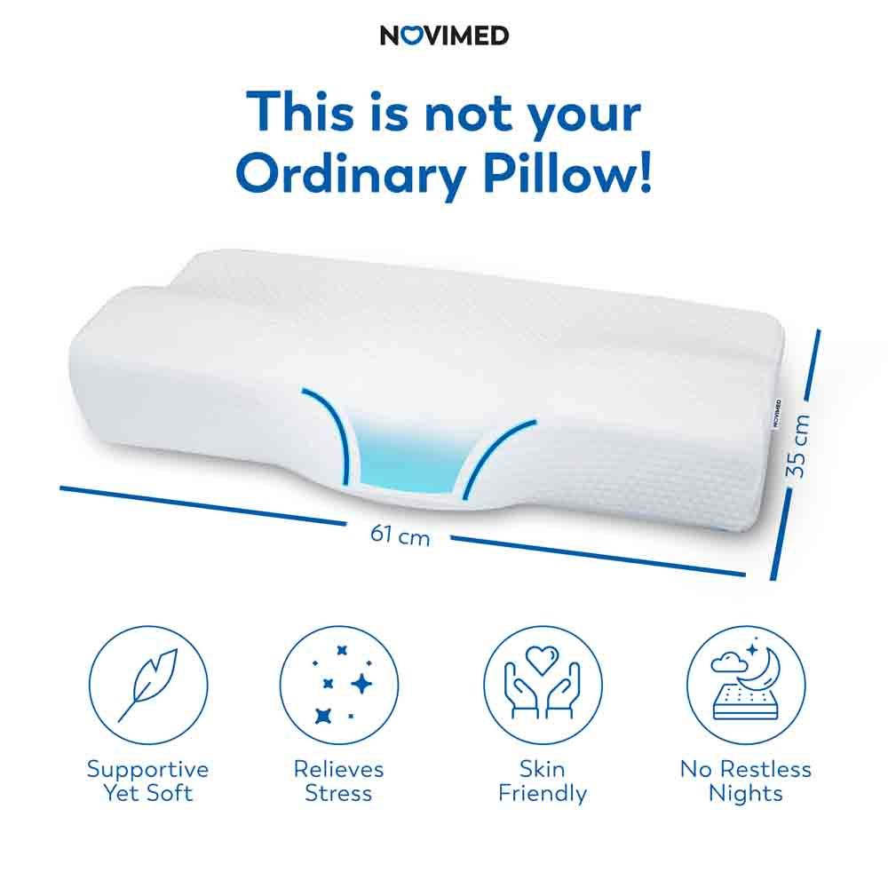 NOVIMED Medical Advanced Memory Foam Contour Cervical Pillow