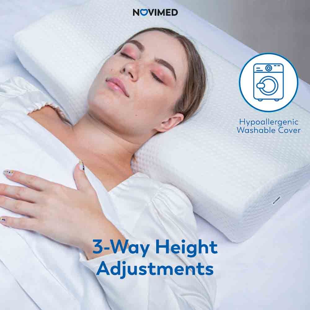 NOVIMED Medical Advanced Memory Foam Contour Cervical Pillow