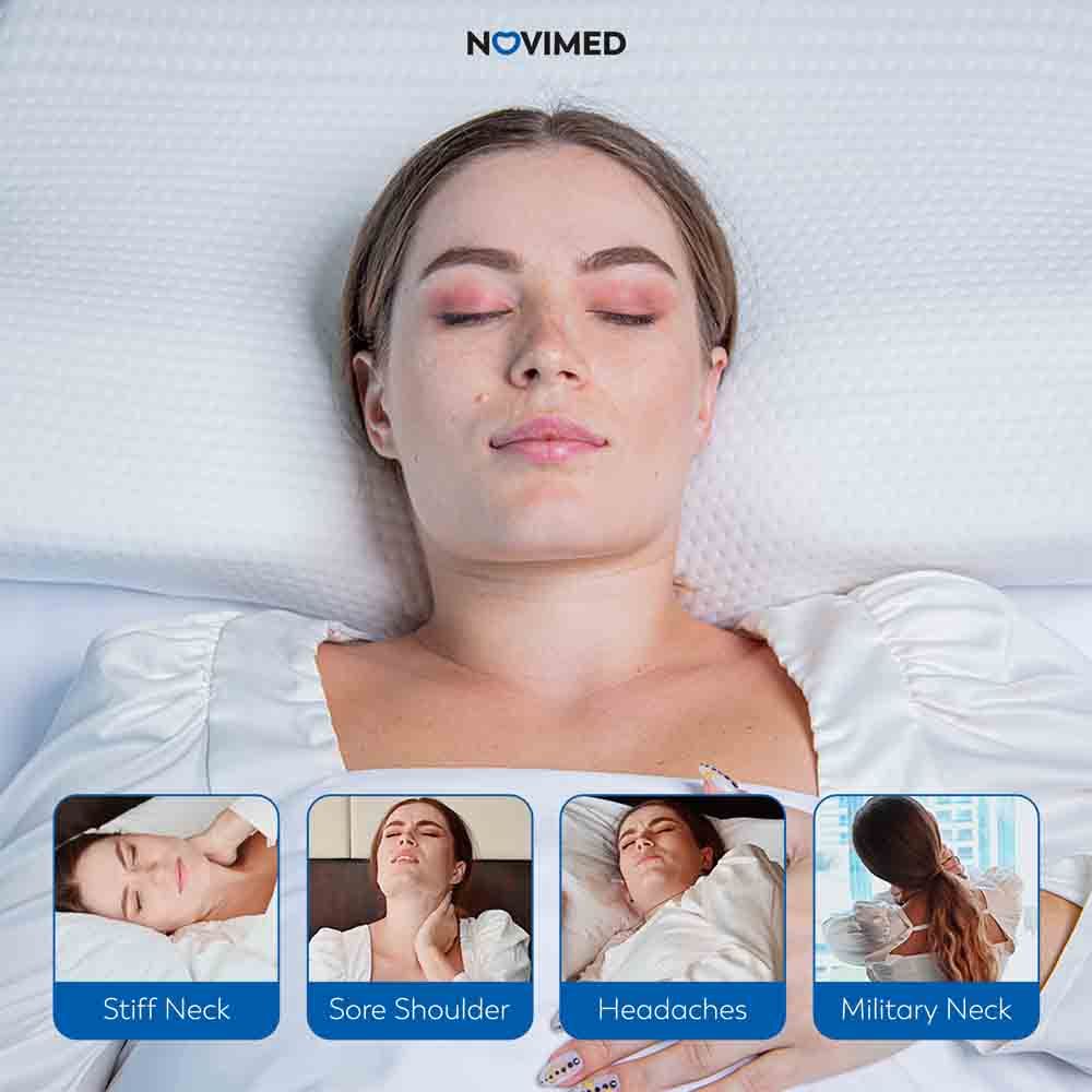 NOVIMED Medical Advanced Memory Foam Contour Cervical Pillow