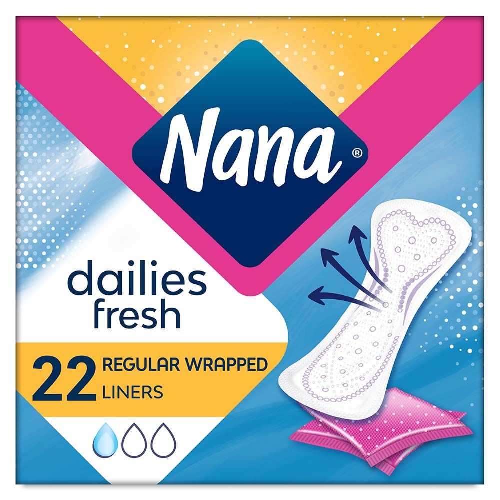 Nana - Panty Liners, Normal Single Wrapped, Pack of 22