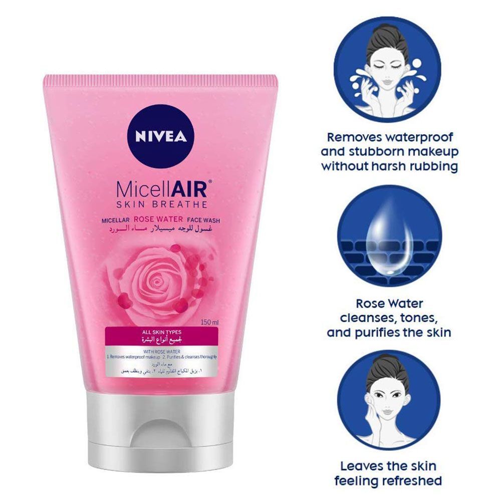 Nivea - Face Micellair Rose Water Face Wash