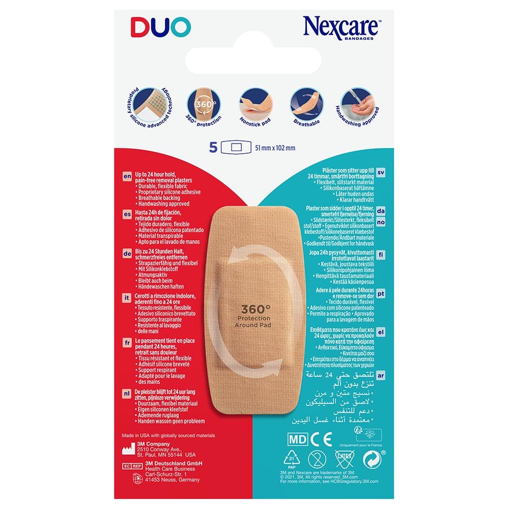 Nexcare - Duo Maxi Plasters Pack Of 5