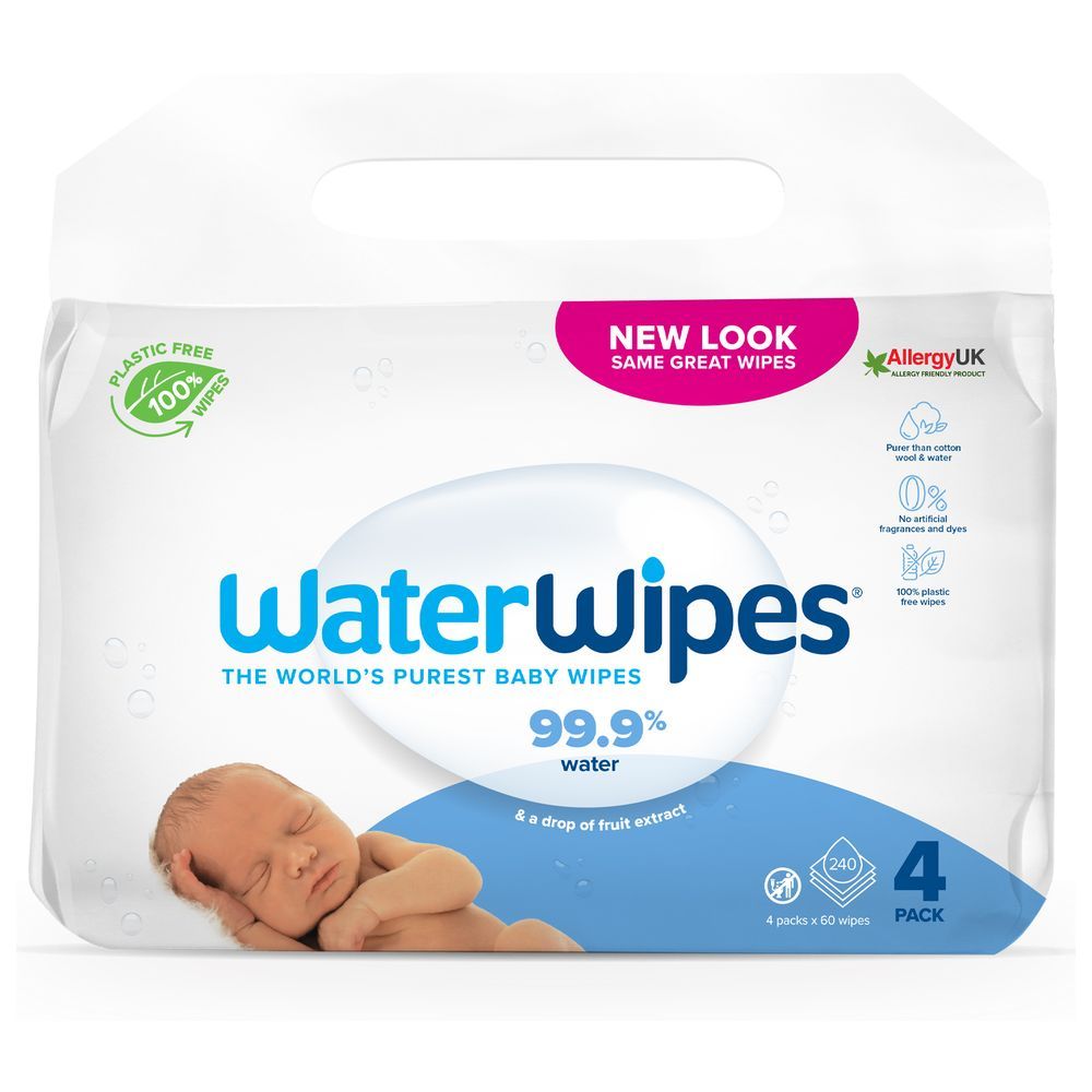 WaterWipes - Original Plastic Free Unscented Wet Wipes - 240pcs