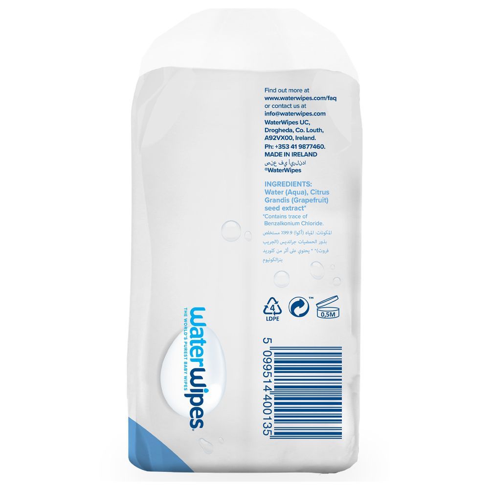 WaterWipes - Original Plastic Free Unscented Wet Wipes - 240pcs