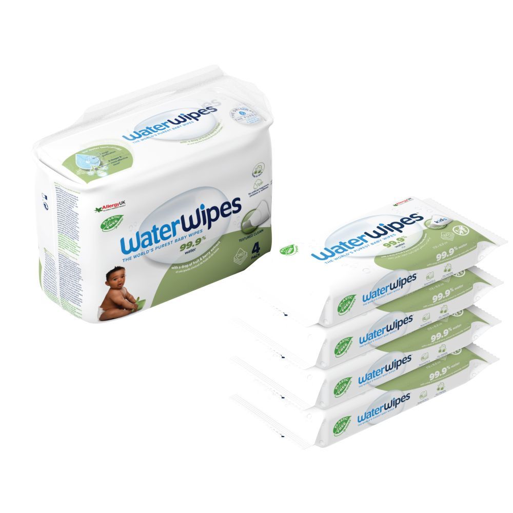 WaterWipes - Plastic Free Textured Wet Wipes - 240pcs