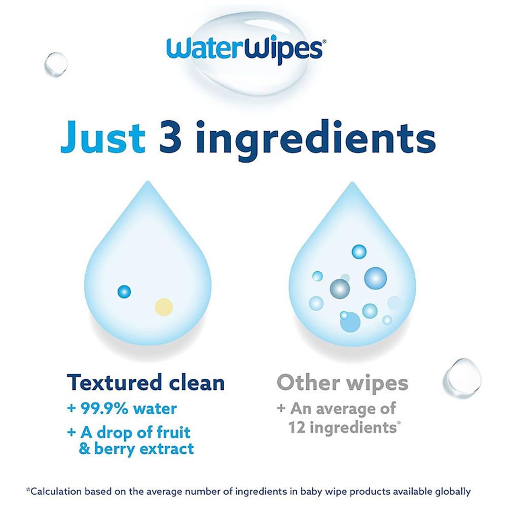 WaterWipes - Plastic Free Textured Wet Wipes - 240pcs