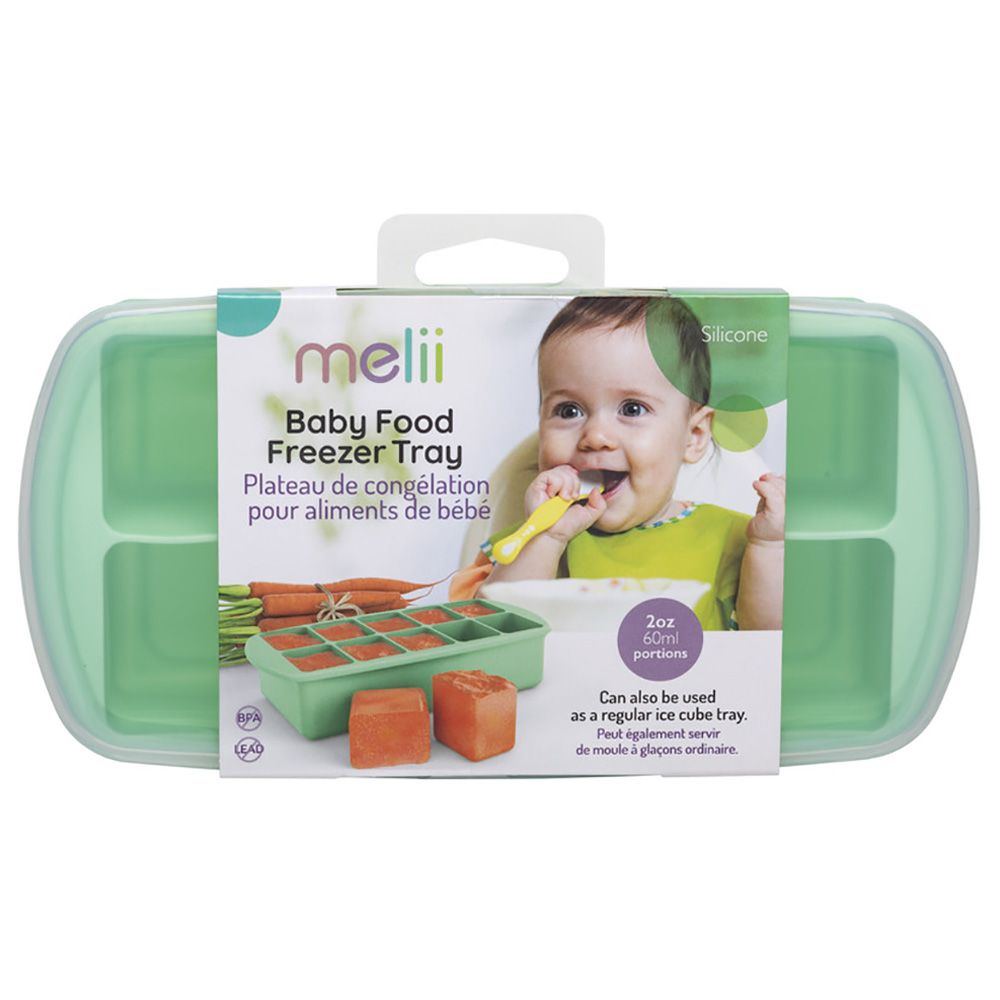 Melii - Silicone Baby Food Freezer Tray - 2 Oz - Mint