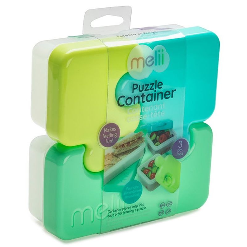 Melii - Puzzle Container - Lime/Blue/Green