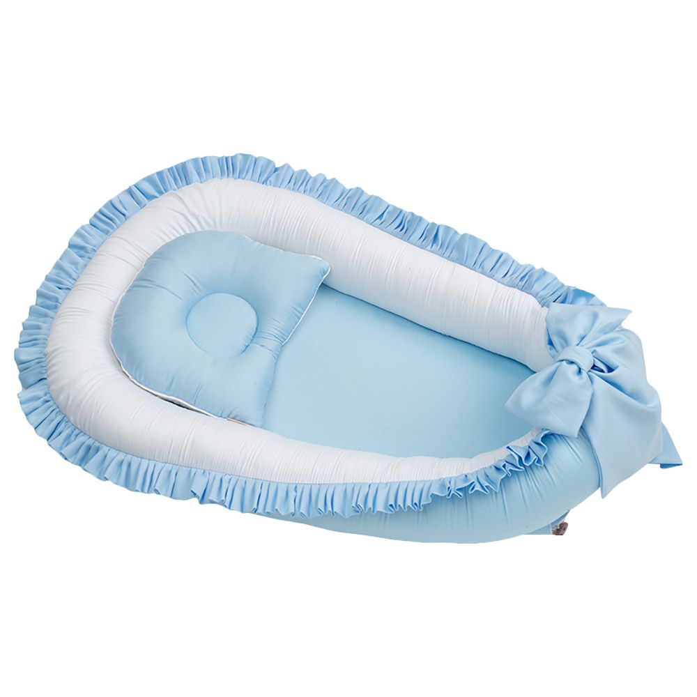 Monnet Baby - Teddy Sleeping Cocoon - Blue