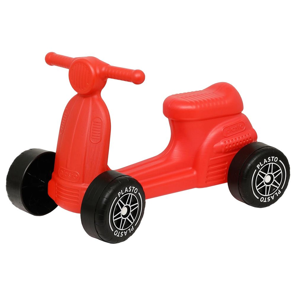 Plasto - Scooter With Silent Wheels - 22 cm - Red