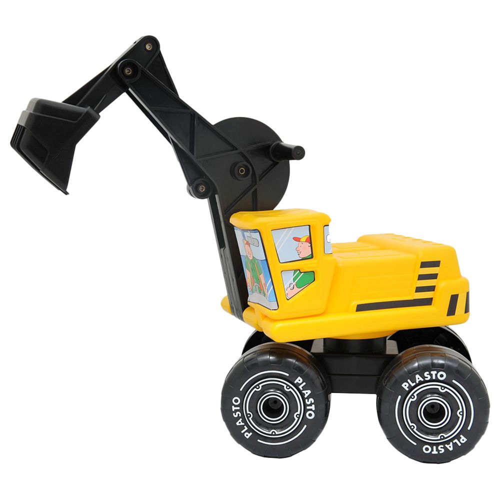 Plasto - Digger Excavator With Seat - 23 cm