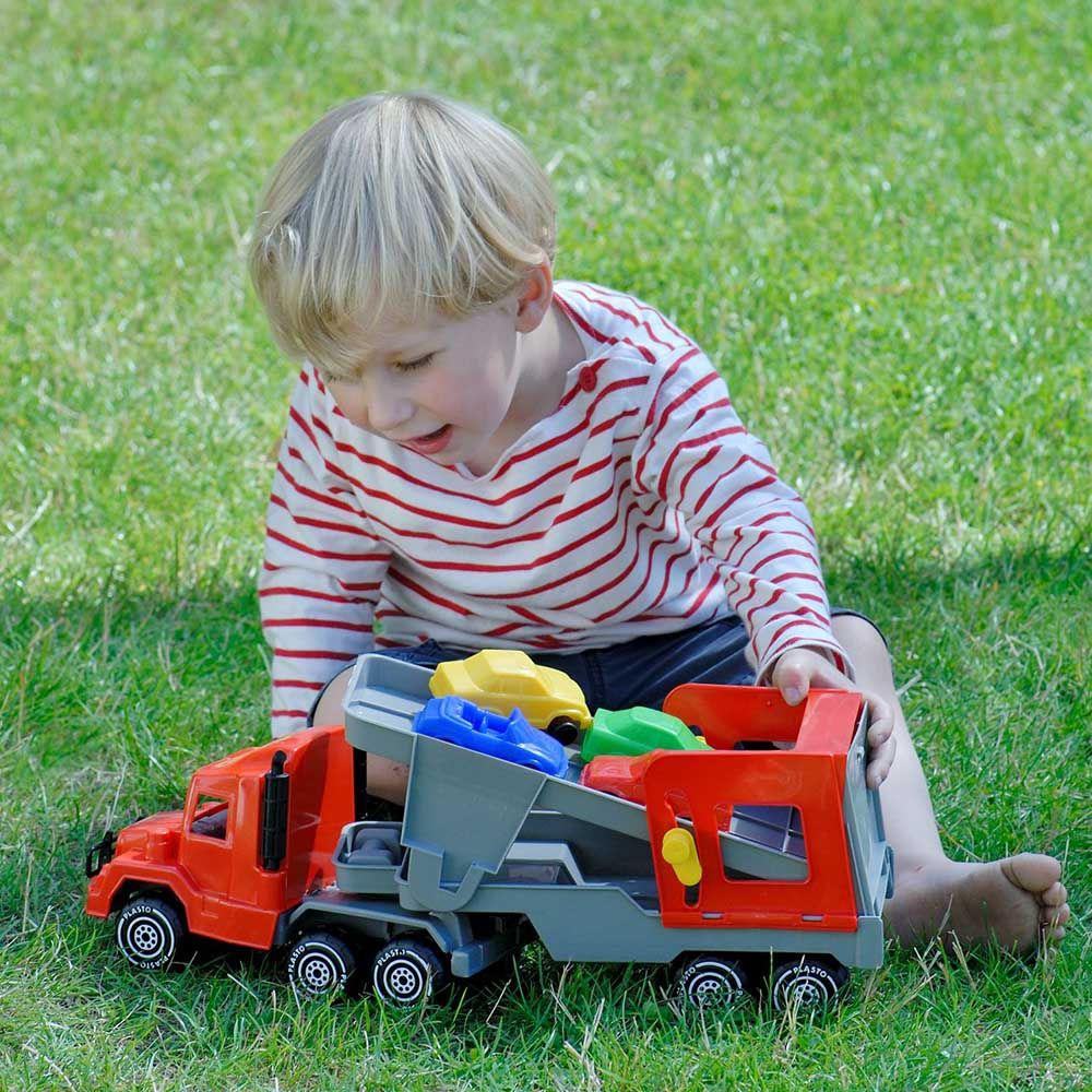 Plasto - Car Carrier With 4 Cars - 47 cm