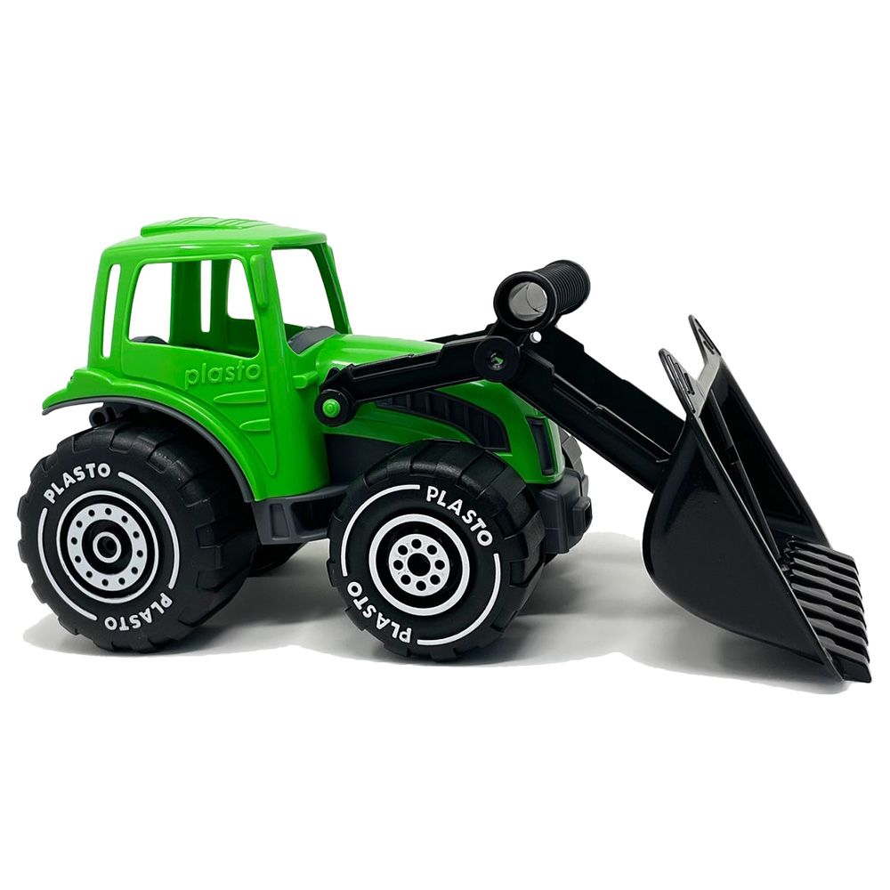 Plasto - Tractor With Frontloader - 32 cm - Green