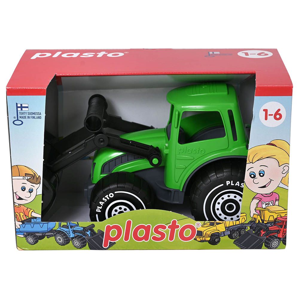 Plasto - Tractor With Frontloader - 32 cm - Green