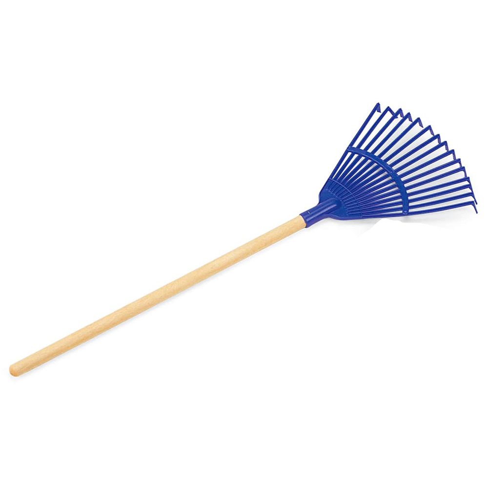 Plasto - Rake With Wooden Handle - 80 cm - Blue