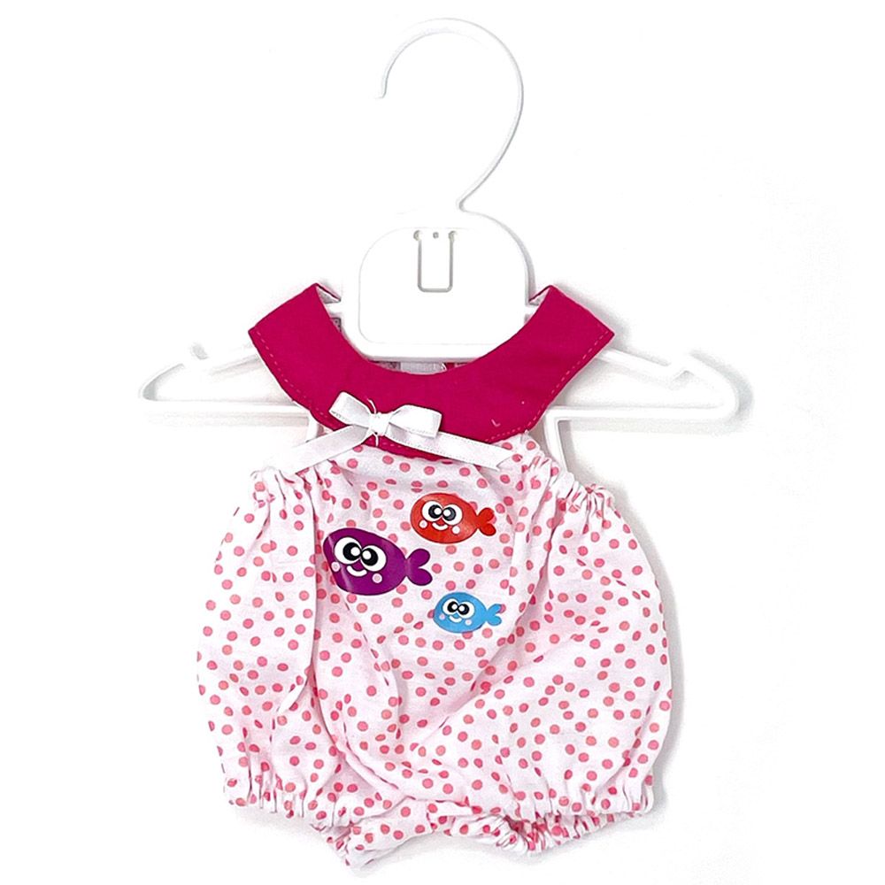 Miniland Baby - Cold Weather Pink Dot Pjs For Doll - 32cm - Red