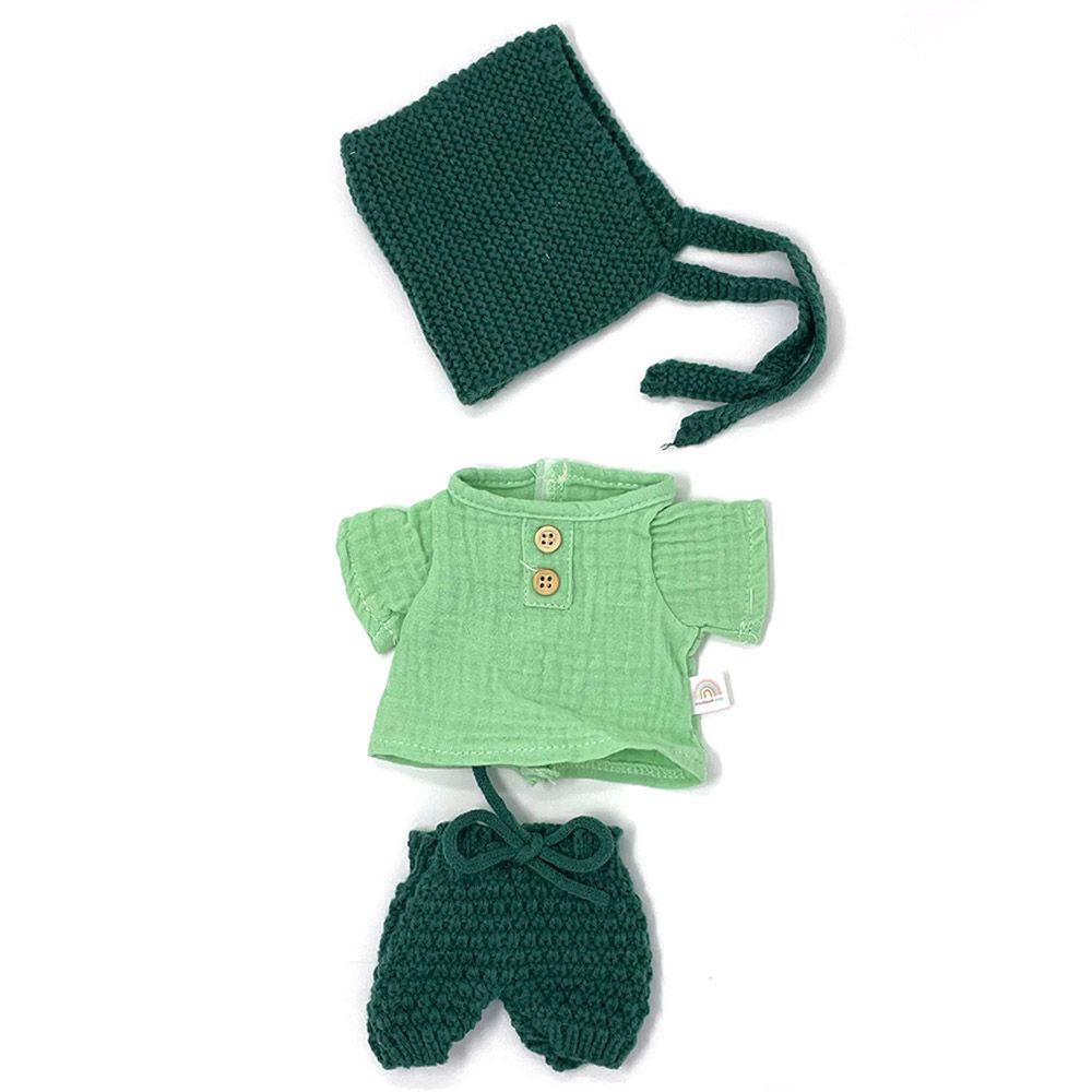 Miniland Baby - Forest Boy Outfit Set For Doll - 32cm - Green