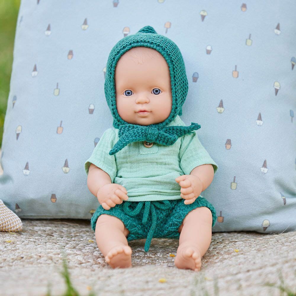 Miniland Baby - Forest Boy Outfit Set For Doll - 32cm - Green