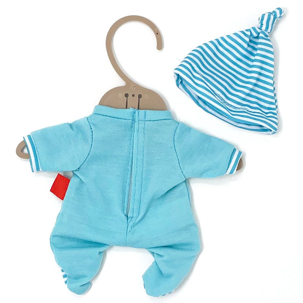 Miniland - Cold Weather Pyjama For Doll - 21cm - Blue