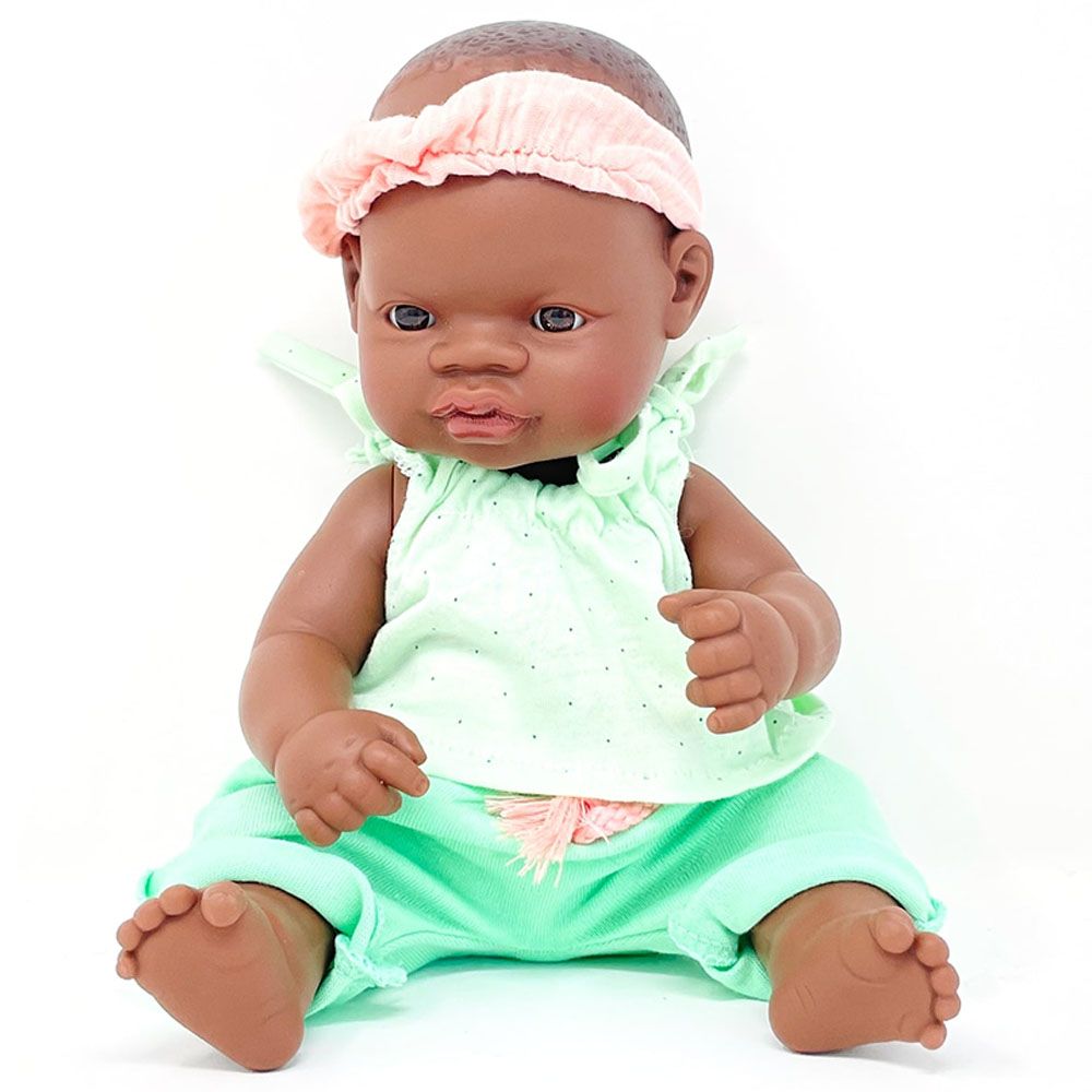 Miniland Baby - African Girl Doll - 32cm - Brown