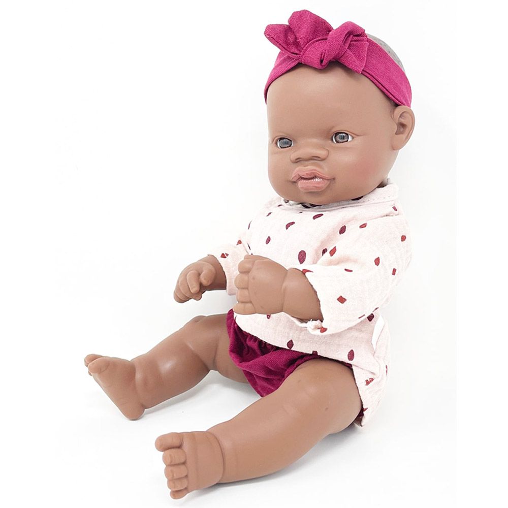 Miniland Baby - African Girl Doll - 32cm - Brown