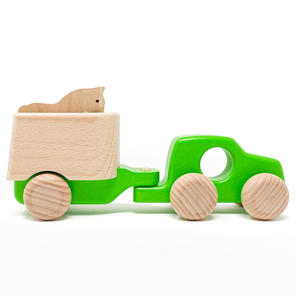 BAJO - 4 Wheel Drive Car & Horse Toy - Green