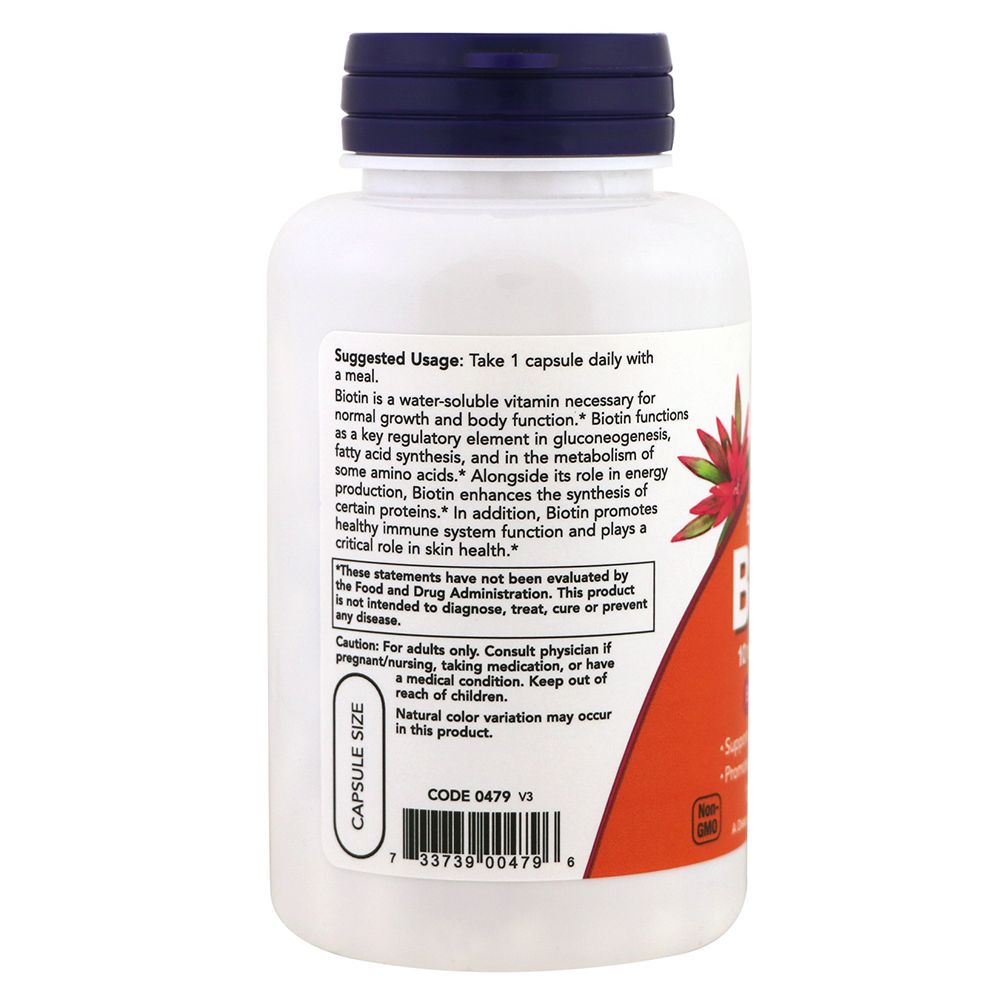 NOW - Biotin 10000 mcg Extra Strength 120 Veg Capsules