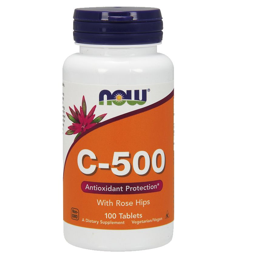 NOW - Vitamin C-500 with Rose Hips 100 Tablets