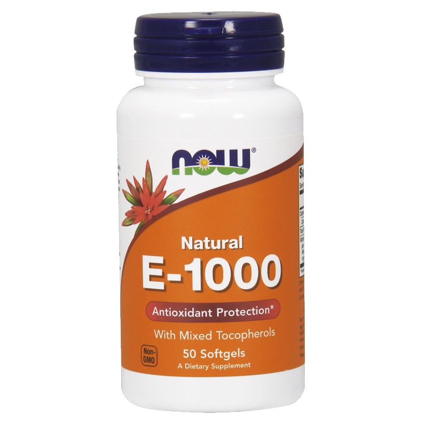 NOW - Vitamin E-1000 IU Mixed Tocopherols 50 Softgels