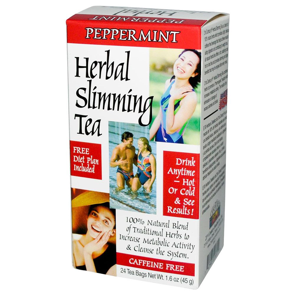 21st Century Herbal Slimming Tea Peppermint 24 Bags