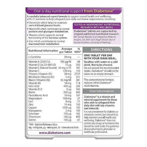 Vitabiotics - Diabetone 30 Tablets