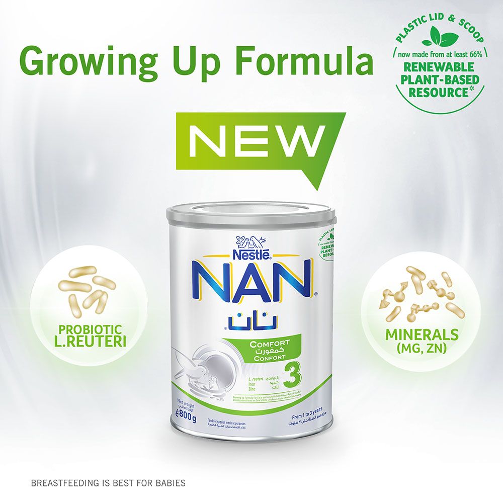 Nestle Nan - Comfort 3 Growing Up Formula For Colic & Constipation - 800g