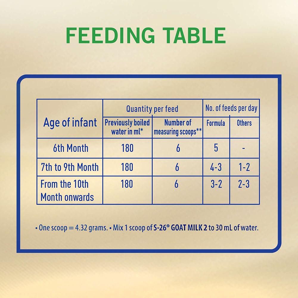 S26 - Goat Infant Formula Powder Stage 2 - 380g