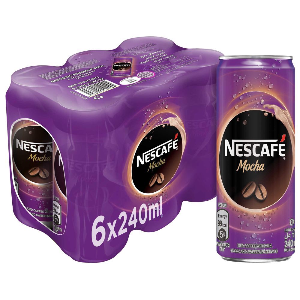 Nescafe - Ready To Drink Mocha Chilled Coffee 240ml - Pack of 6