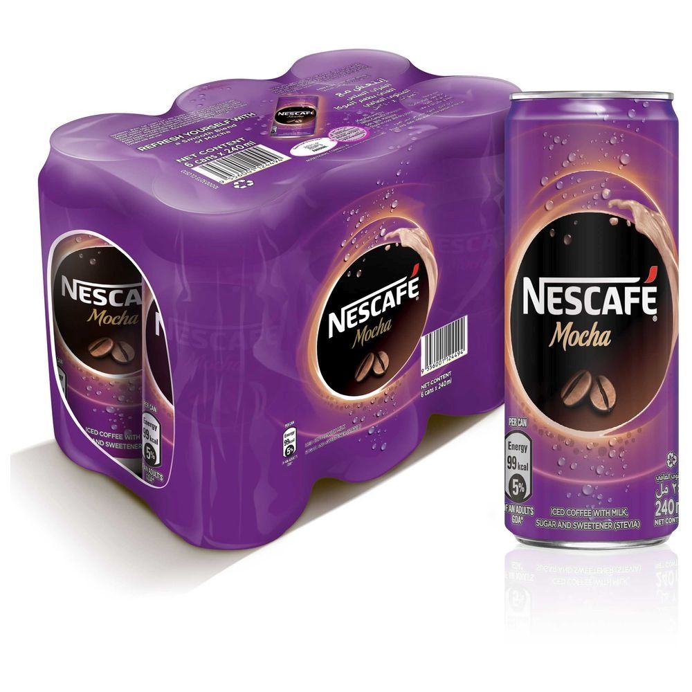 Nescafe - Ready To Drink Mocha Chilled Coffee 240ml - Pack of 6