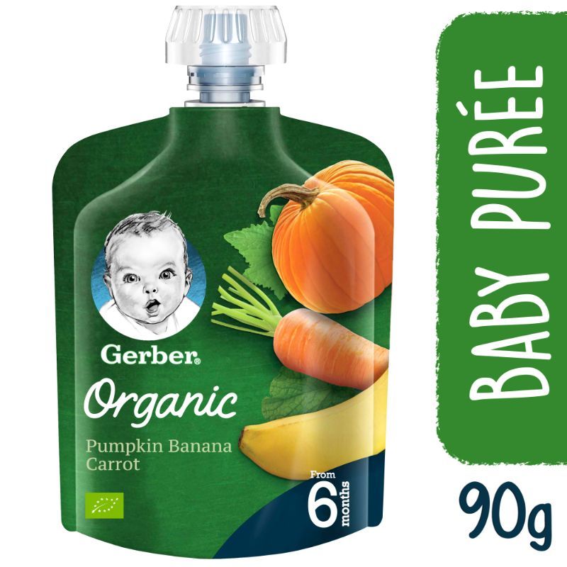 Gerber - Organic Pumpkin, Banana & Carrot 90g