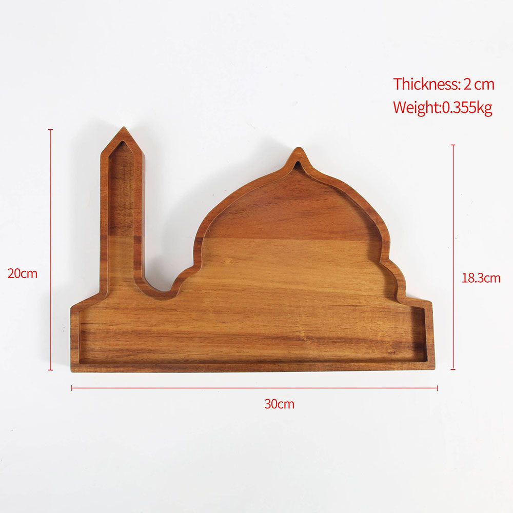 HilalFul - Acacia Wood Tray: Mosque