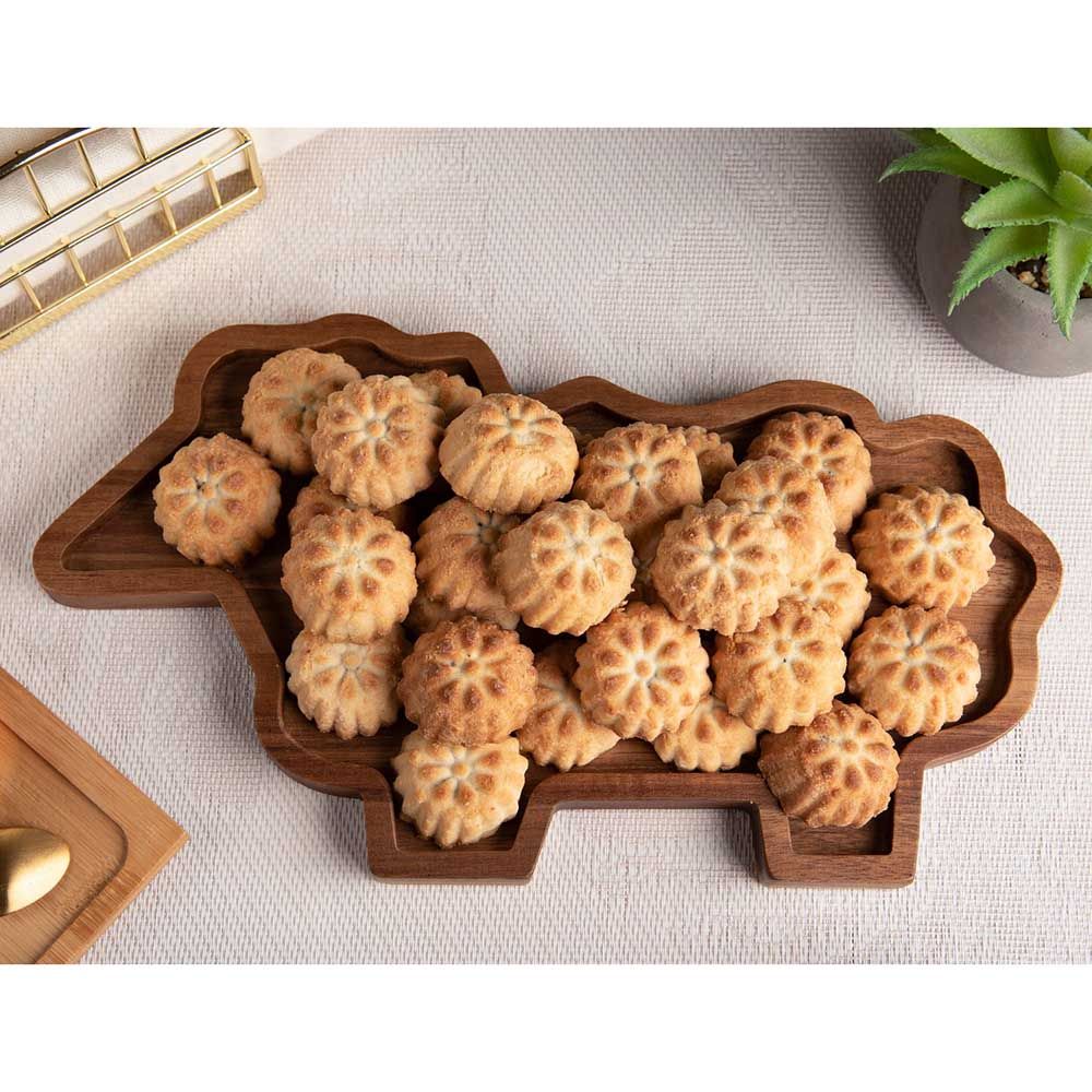 HilalFul - Acacia Wood Tray: Sheep