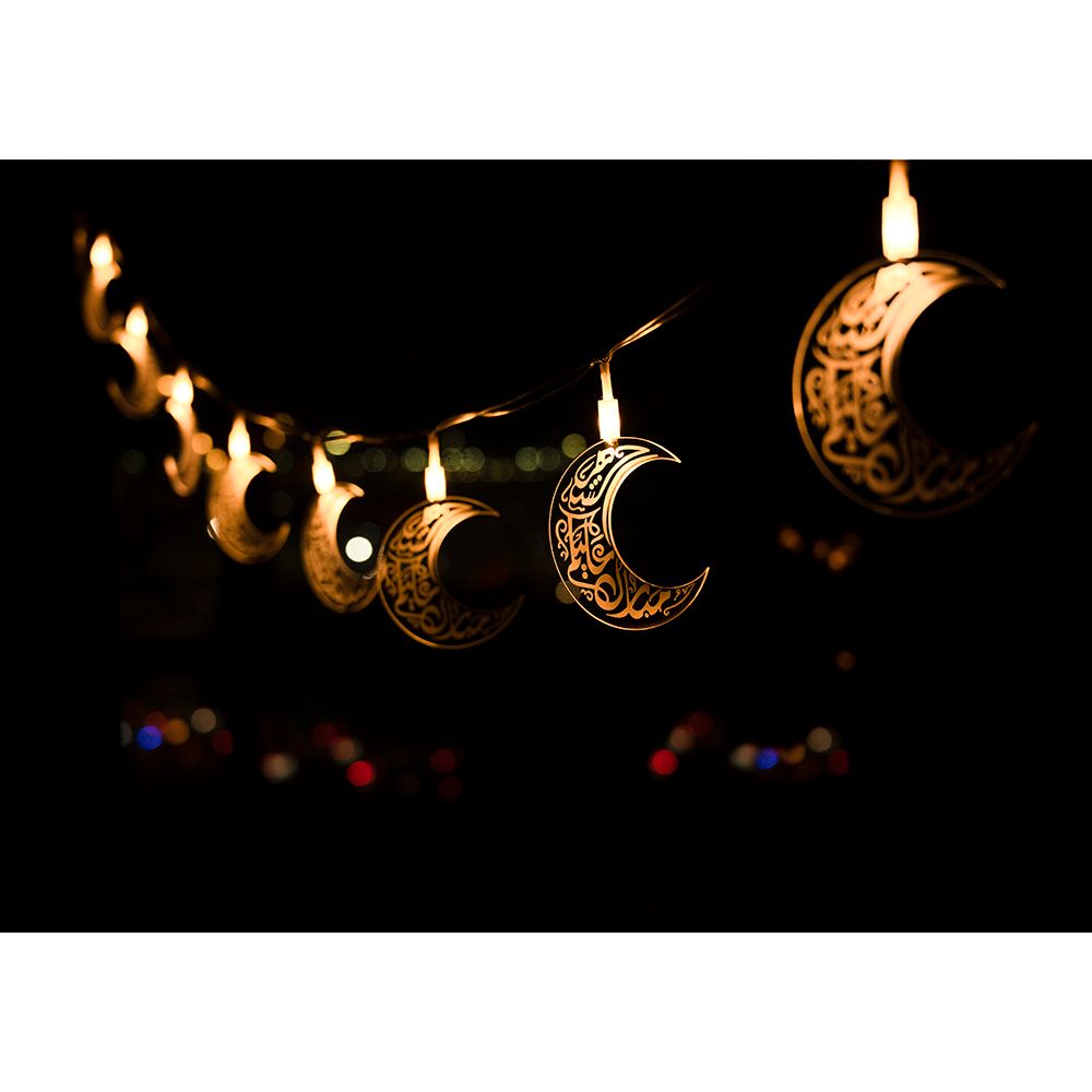 HilalFul - Premium Acrylic Ramadan Light String - Crescent Design